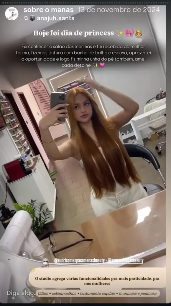 Cliente elogia o atendimento e o resultado no cabelo